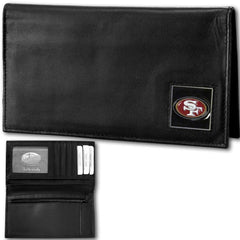San Francisco 49ers Deluxe Leather Checkbook Cover - Siskiyou Buckle