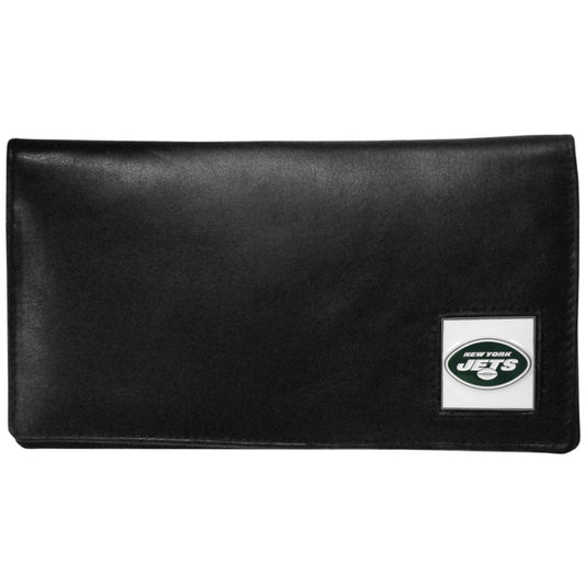 New York Jets Deluxe Leather Checkbook Cover - Flyclothing LLC