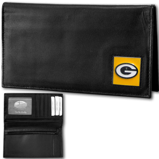 Green Bay Packers Deluxe Leather Checkbook Cover - Flyclothing LLC