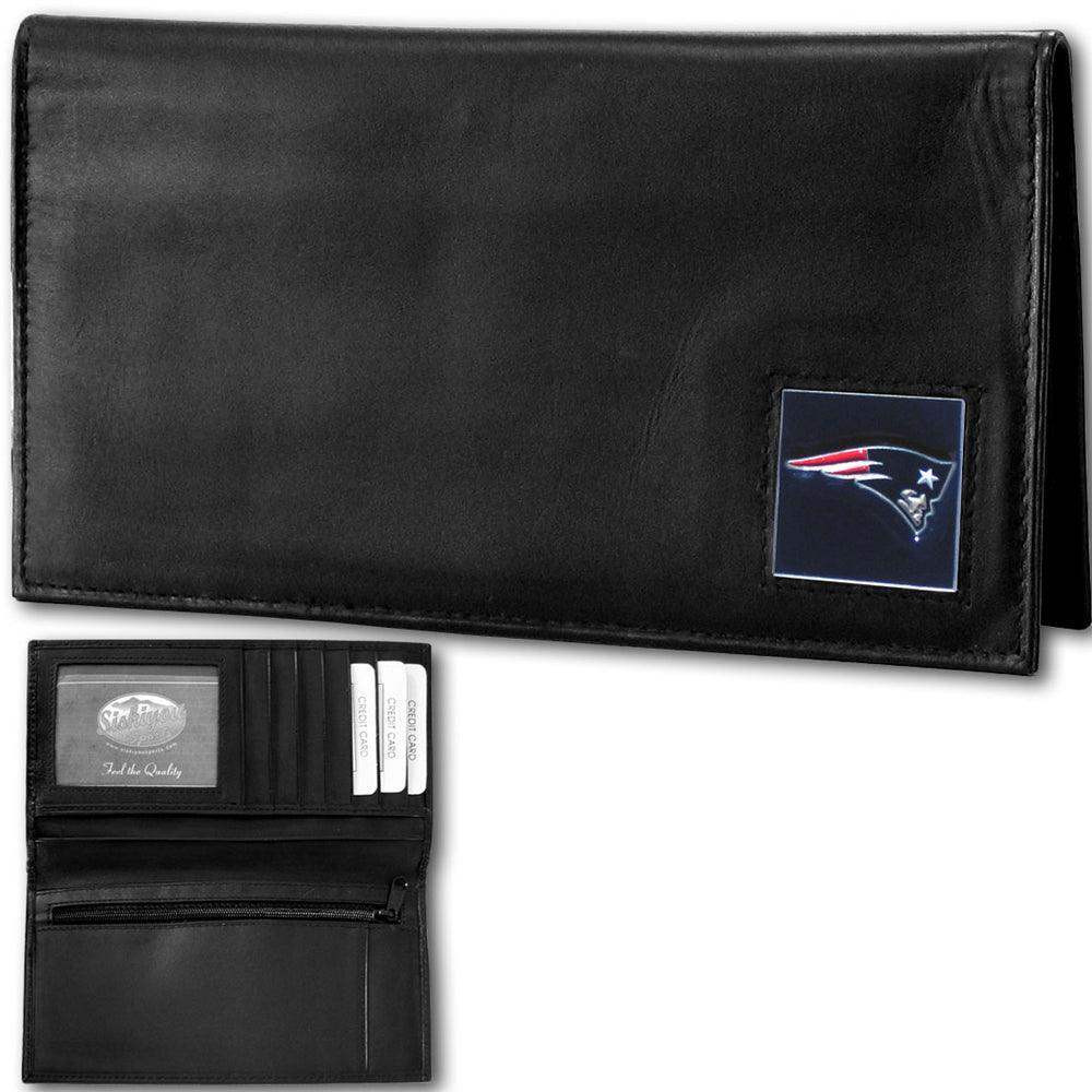 New England Patriots Deluxe Leather Checkbook Cover - Siskiyou Buckle - Flyclothing LLC