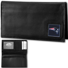 New England Patriots Deluxe Leather Checkbook Cover - Flyclothing LLC