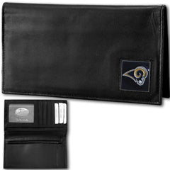 Los Angeles Rams Deluxe Leather Checkbook Cover - Siskiyou Buckle