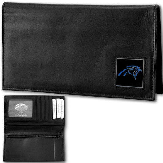 Carolina Panthers Deluxe Leather Checkbook Cover - Siskiyou Buckle