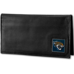 Jacksonville Jaguars Deluxe Leather Checkbook Cover - Siskiyou Buckle