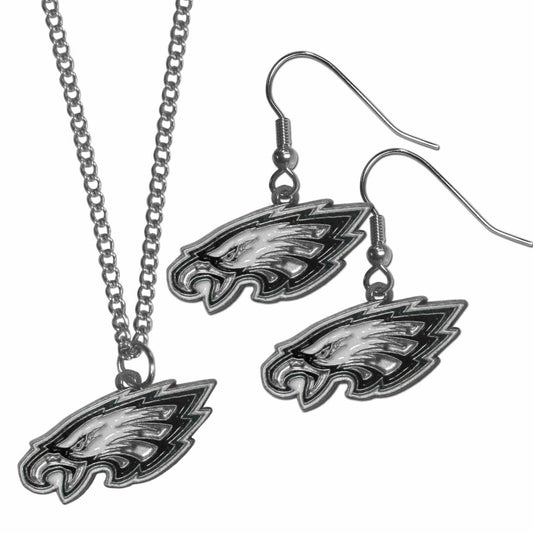 Philadelphia Eagles Dangle Earrings and Chain Necklace Set - Siskiyou Buckle - Flyclothing LLC