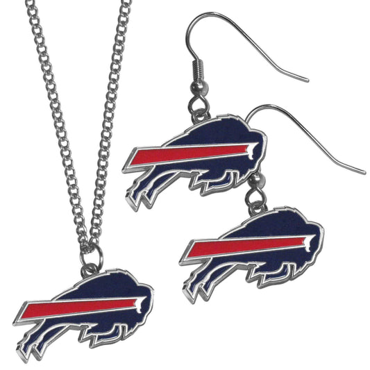 Buffalo Bills Dangle Earrings and Chain Necklace Set - Siskiyou Buckle - Flyclothing LLC