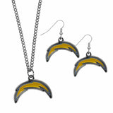 Los Angeles Chargers Dangle Earrings and Chain Necklace Set - Siskiyou Buckle - Flyclothing LLC