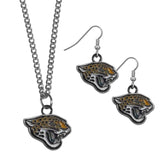 Jacksonville Jaguars Dangle Earrings and Chain Necklace Set - Siskiyou Buckle