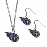 Tennessee Titans Dangle Earrings and Chain Necklace Set - Siskiyou Buckle - Flyclothing LLC