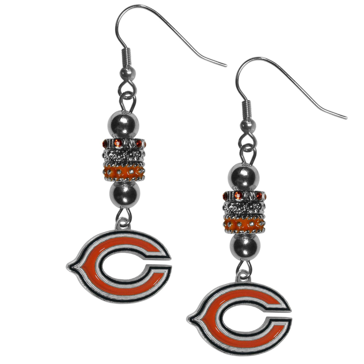 Chicago Bears Euro Bead Earrings - Flyclothing LLC