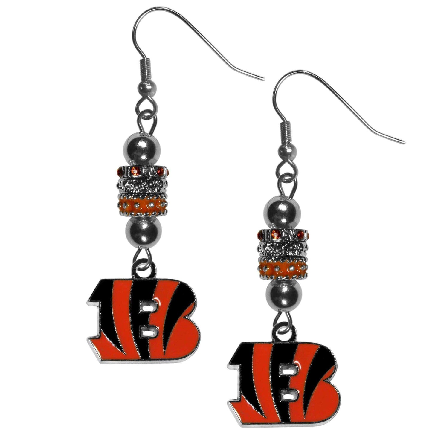 Cincinnati Bengals Euro Bead Earrings - Siskiyou Buckle - Flyclothing LLC