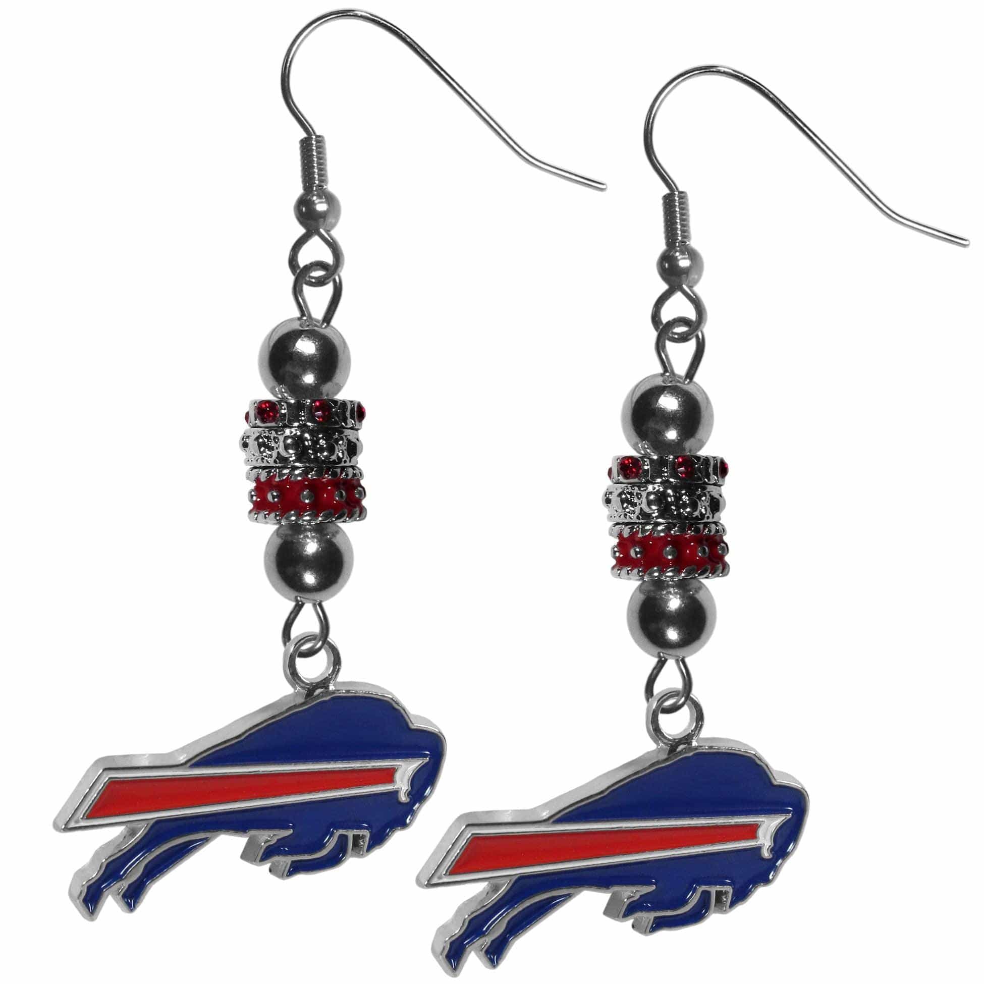 Buffalo Bills Euro Bead Earrings - Siskiyou Buckle - Flyclothing LLC