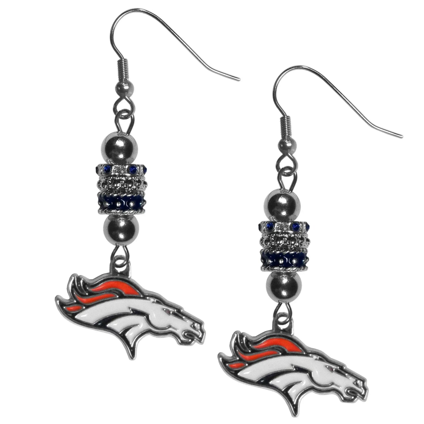 Denver Broncos Euro Bead Earrings - Siskiyou Buckle - Flyclothing LLC