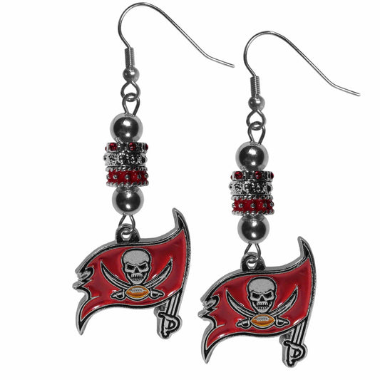 Tampa Bay Buccaneers Euro Bead Earrings - Flyclothing LLC