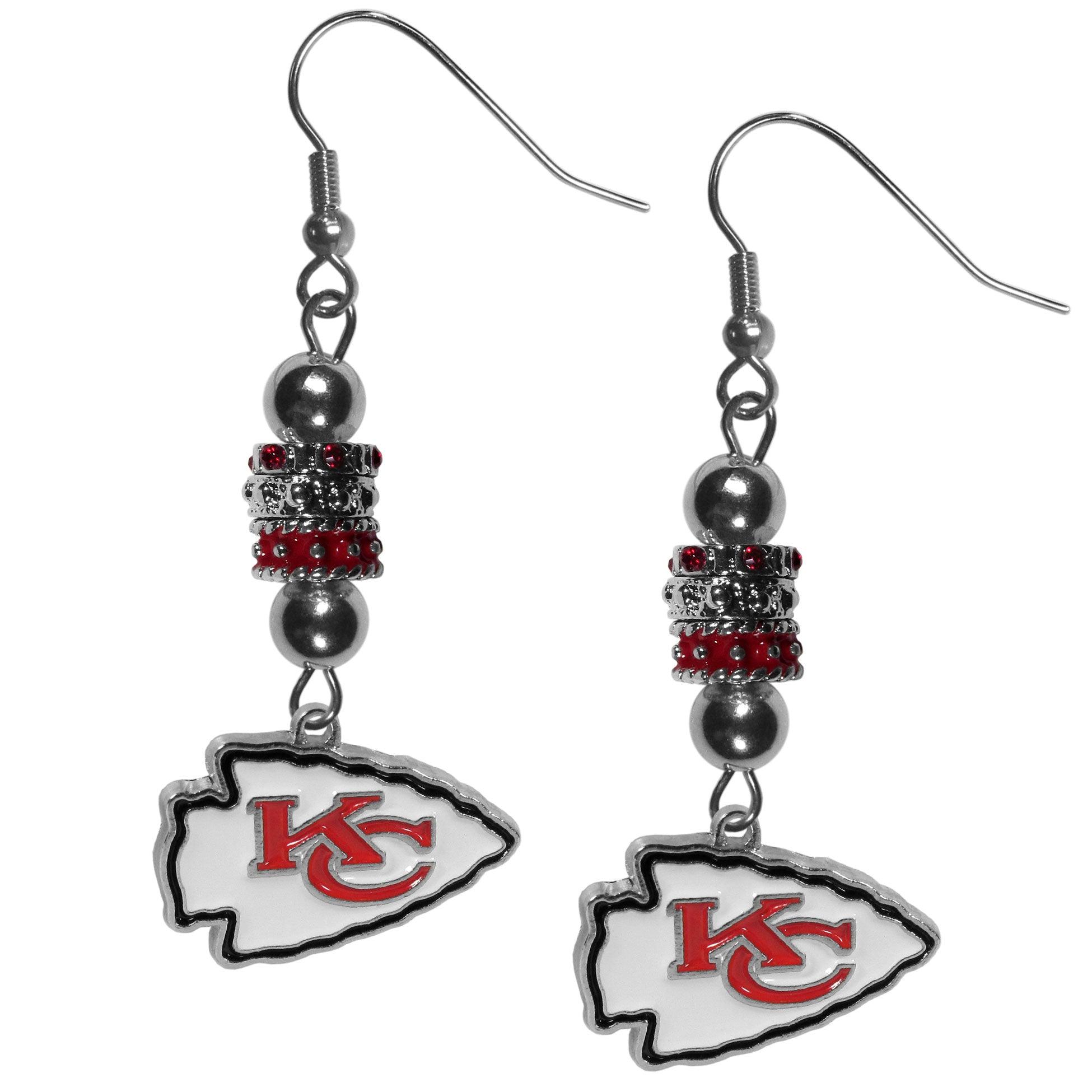 Kansas City Chiefs Euro Bead Earrings - Flyclothing LLC