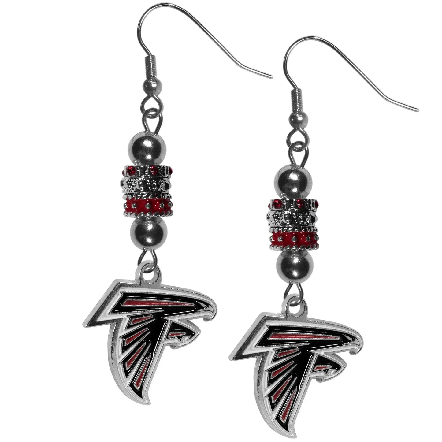 Atlanta Falcons Euro Bead Earrings - Siskiyou Buckle - Flyclothing LLC