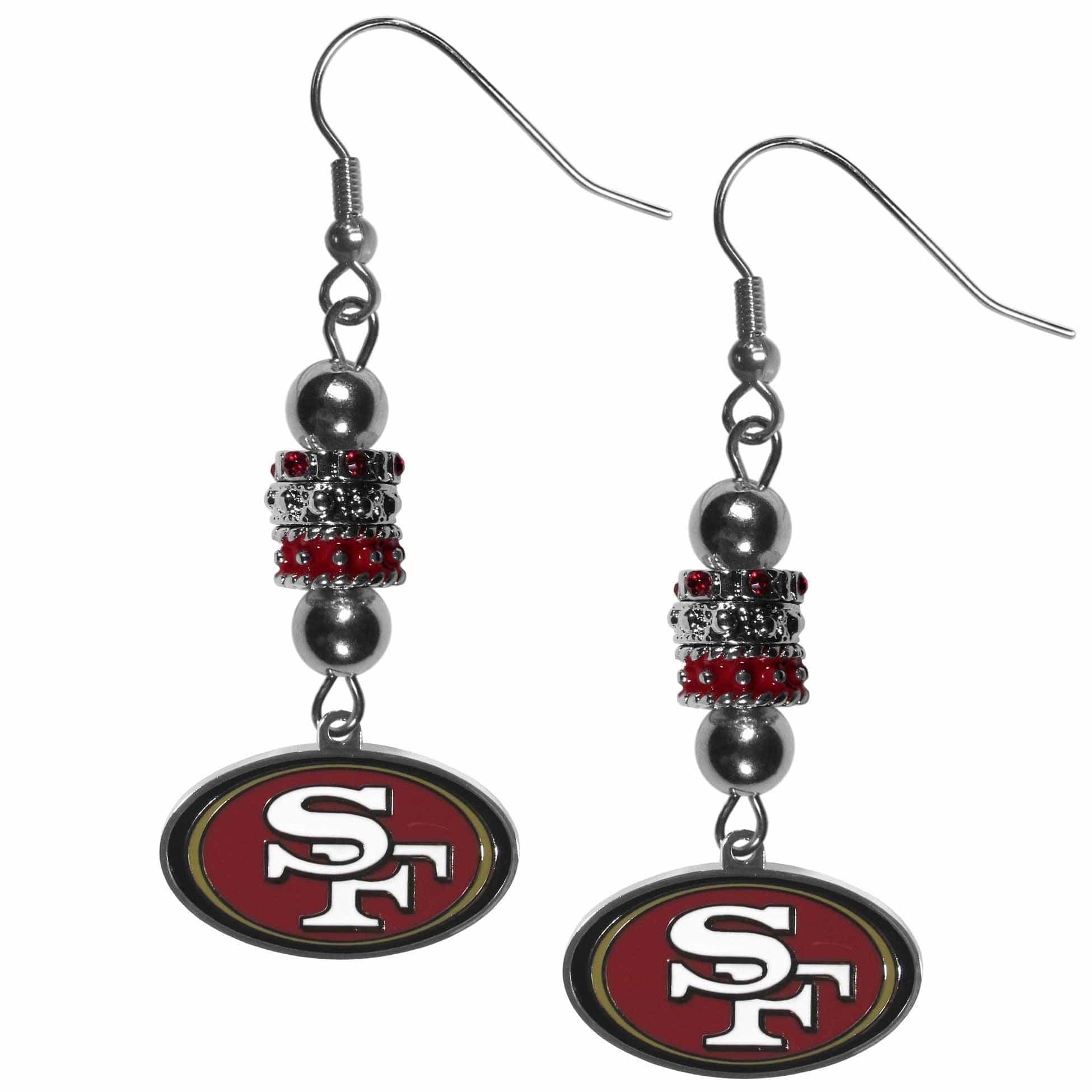 San Francisco 49ers Euro Bead Earrings - Siskiyou Buckle