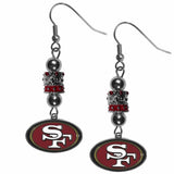 San Francisco 49ers Euro Bead Earrings - Siskiyou Buckle