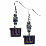 New York Giants Euro Bead Earrings - Siskiyou Buckle