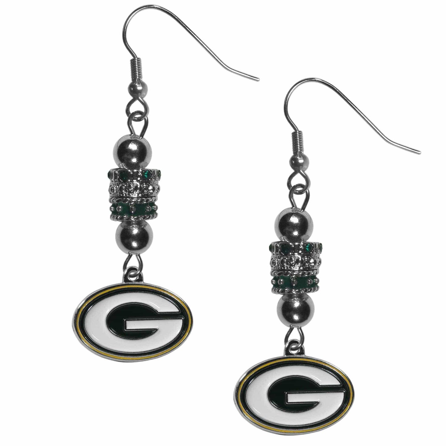 Green Bay Packers Euro Bead Earrings - Siskiyou Buckle - Flyclothing LLC