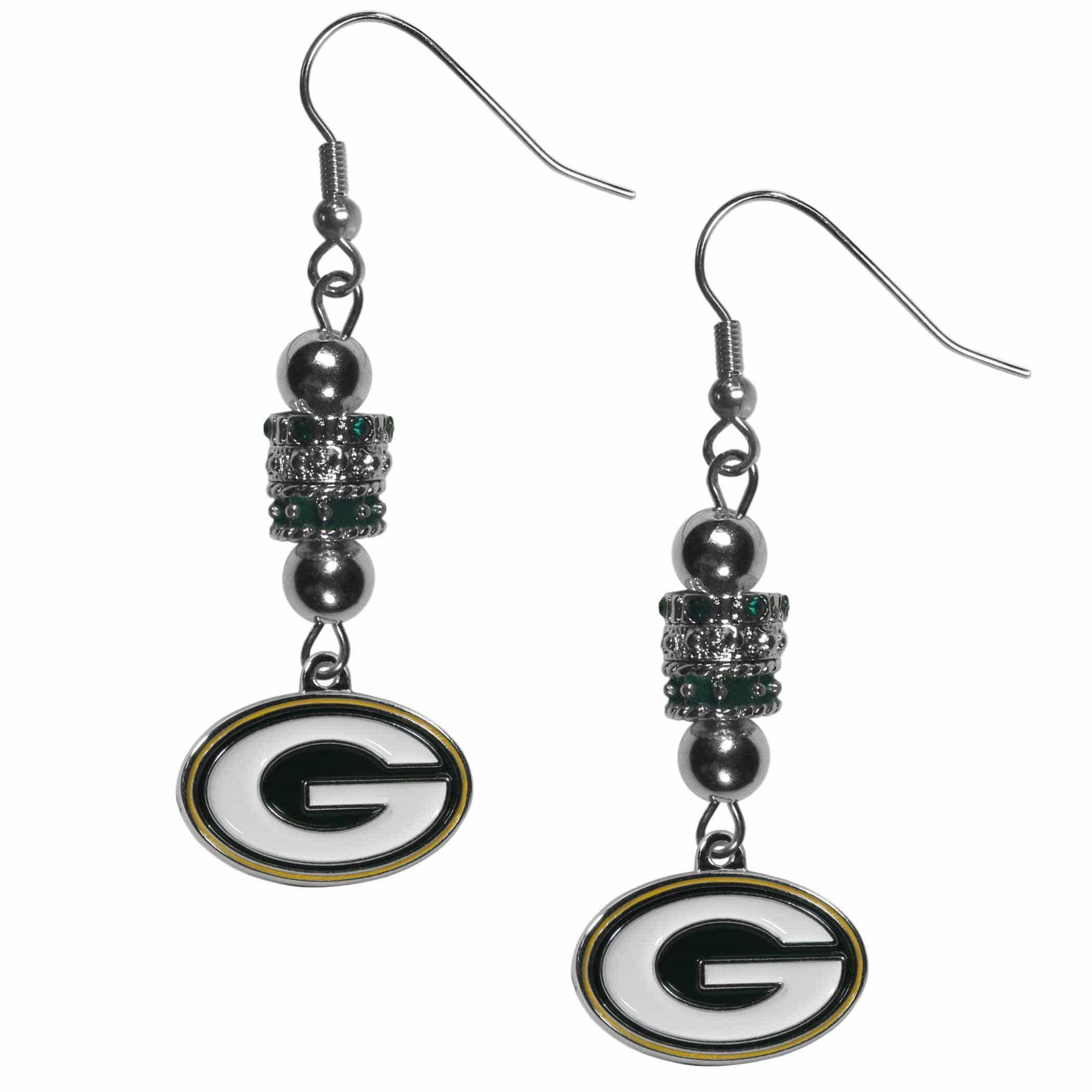 Green Bay Packers Euro Bead Earrings - Siskiyou Buckle - Flyclothing LLC