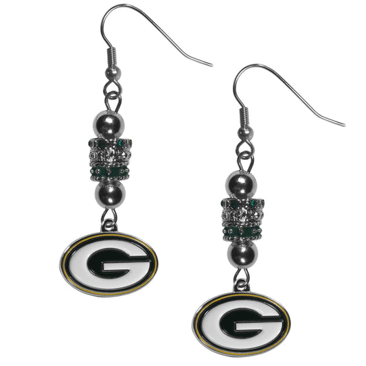 Green Bay Packers Euro Bead Earrings - Flyclothing LLC