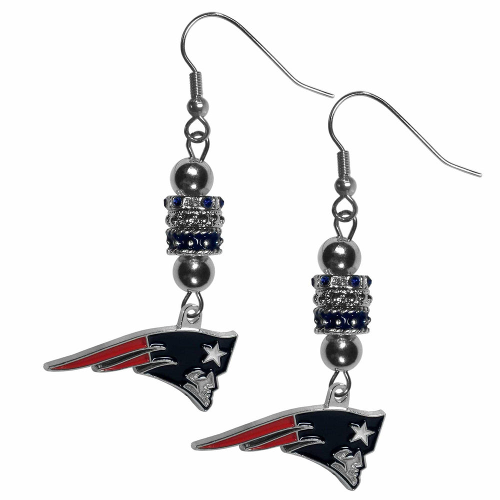 New England Patriots Euro Bead Earrings - Siskiyou Buckle