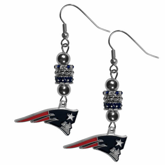 New England Patriots Euro Bead Earrings - Siskiyou Buckle