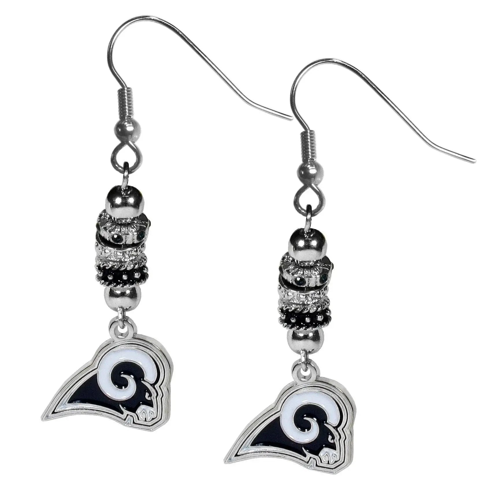 Los Angeles Rams Euro Bead Earrings - Siskiyou Buckle - Flyclothing LLC