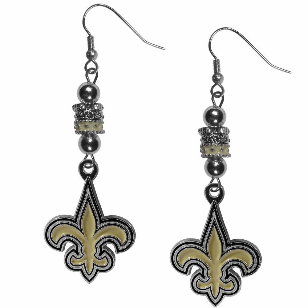New Orleans Saints Euro Bead Earrings - Siskiyou Buckle