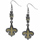New Orleans Saints Euro Bead Earrings - Siskiyou Buckle