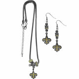 New Orleans Saints Euro Bead Earrings and Necklace Set - Siskiyou Buckle - Flyclothing LLC