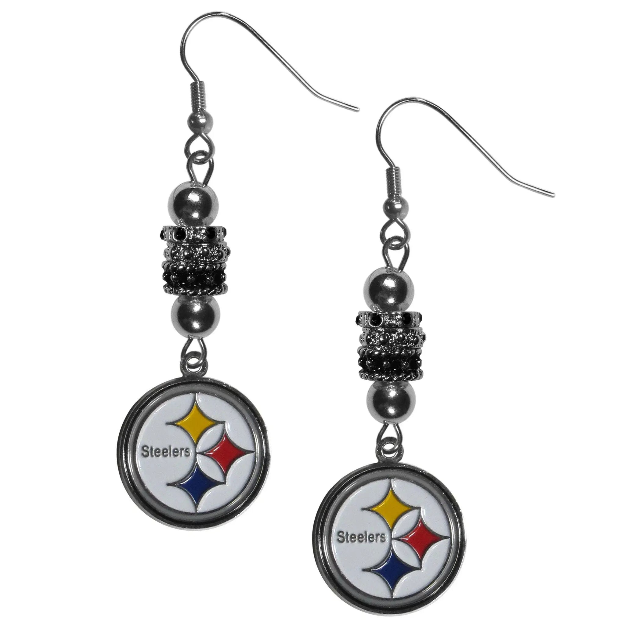 Pittsburgh Steelers Euro Bead Earrings - Siskiyou Buckle - Flyclothing LLC
