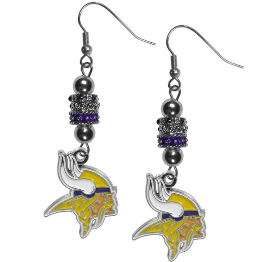 Minnesota Vikings Euro Bead Earrings - Flyclothing LLC