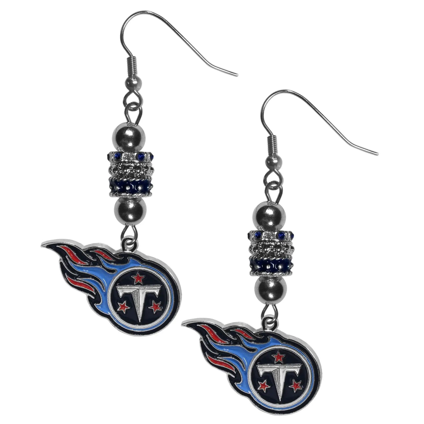 Tennessee Titans Euro Bead Earrings - Siskiyou Buckle - Flyclothing LLC