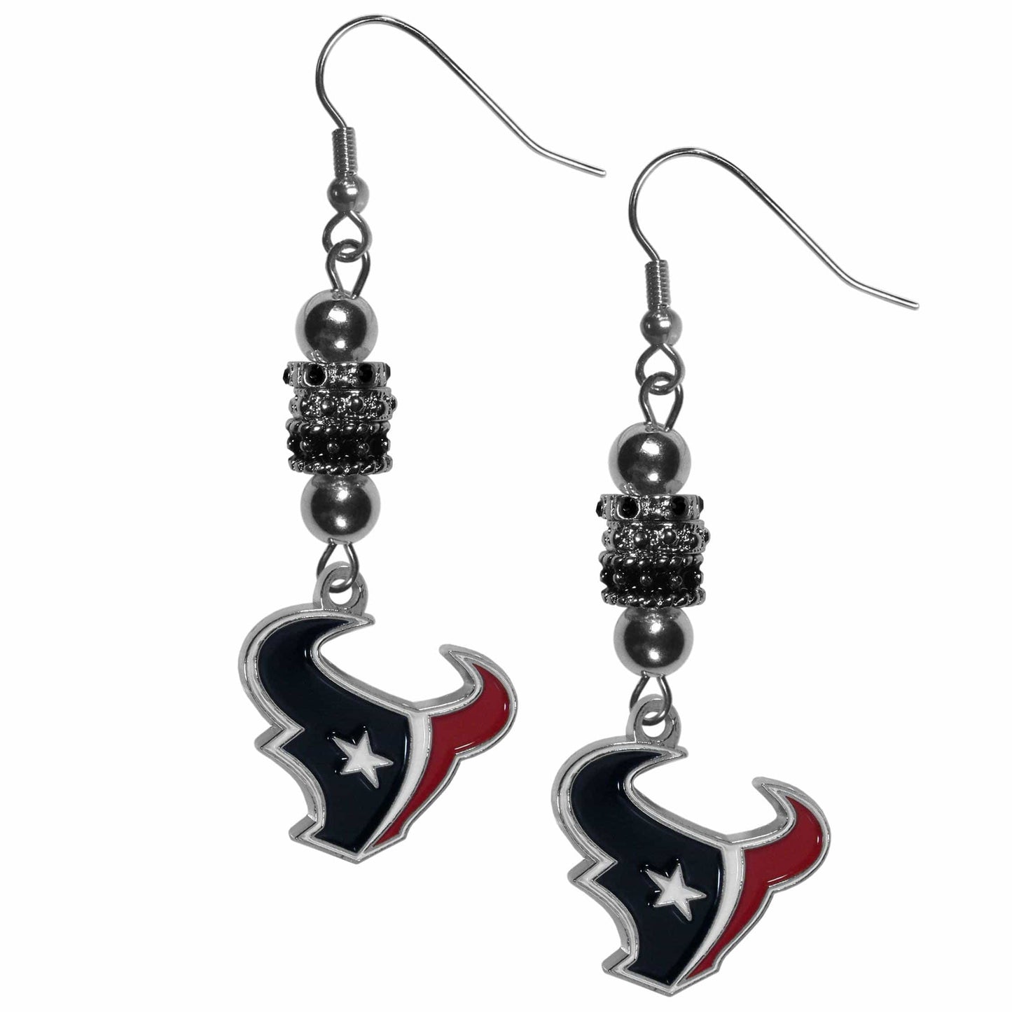 Houston Texans Euro Bead Earrings - Siskiyou Buckle - Flyclothing LLC