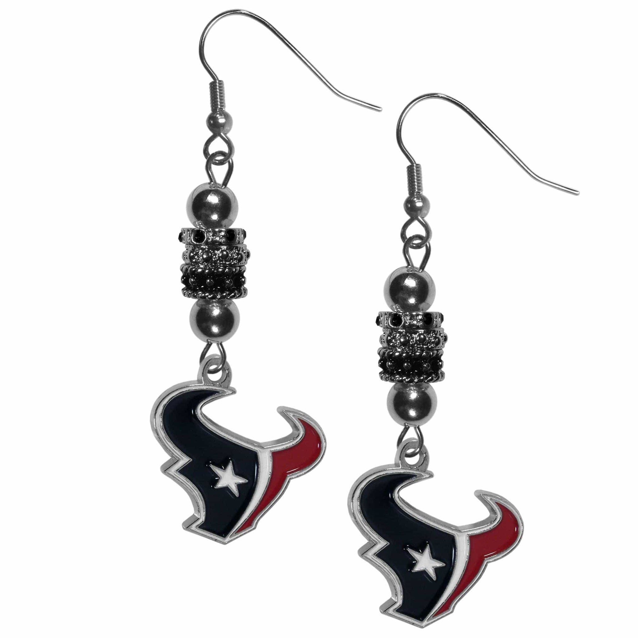 Houston Texans Euro Bead Earrings - Siskiyou Buckle - Flyclothing LLC