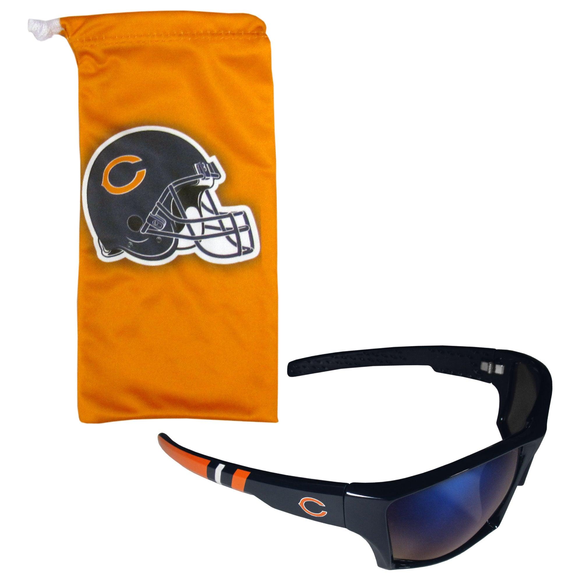 Chicago Bears Edge Wrap Sunglass and Bag Set - Flyclothing LLC