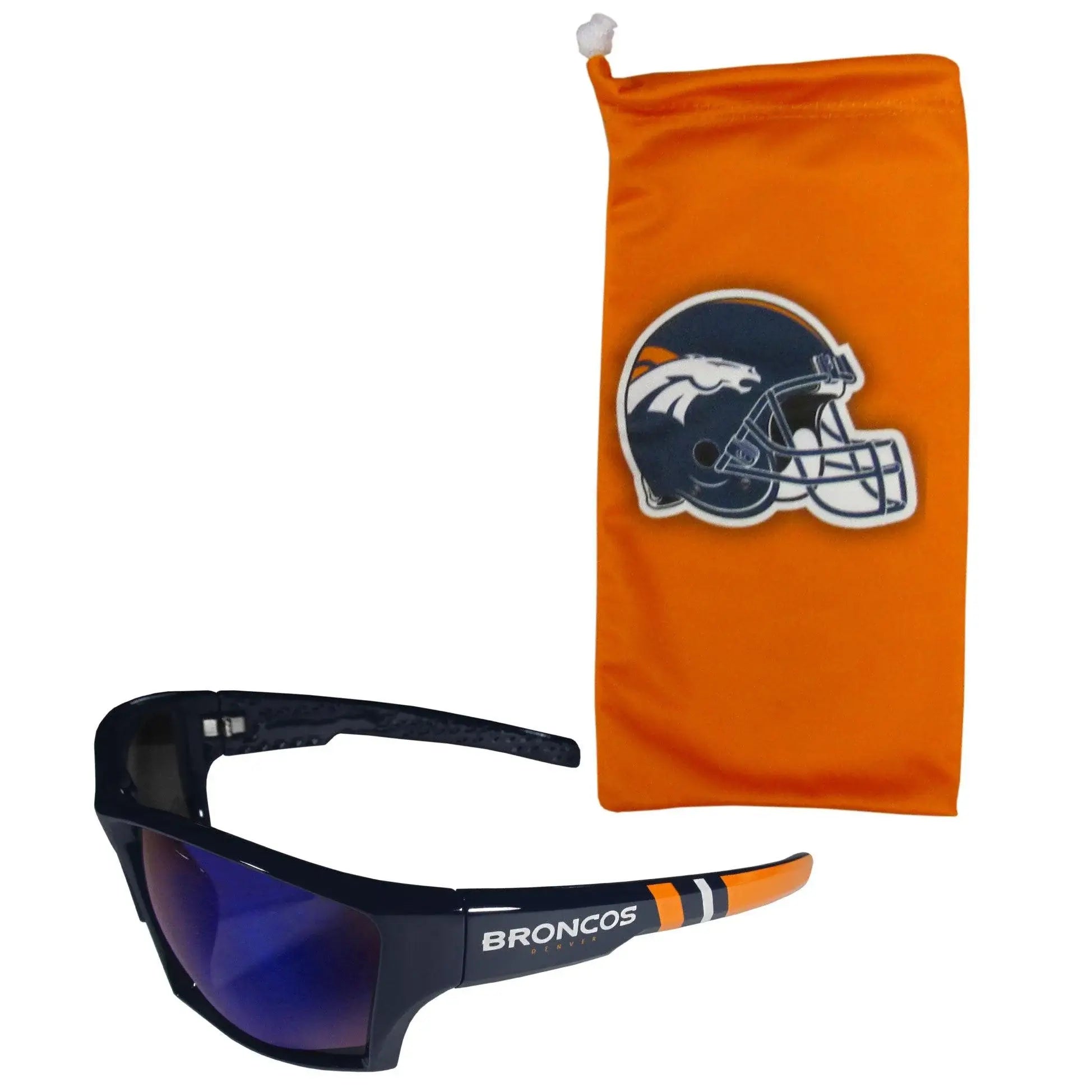 Denver Broncos Edge Wrap Sunglass and Bag Set - Siskiyou Buckle - Flyclothing LLC