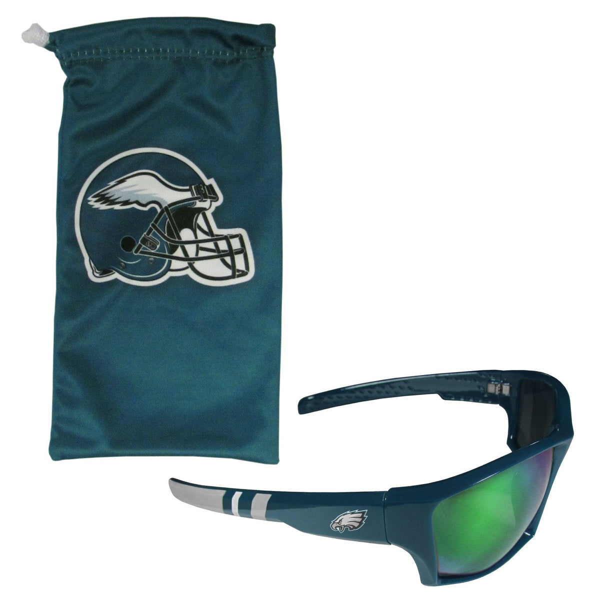 Philadelphia Eagles Edge Wrap Sunglass and Bag Set - Flyclothing LLC