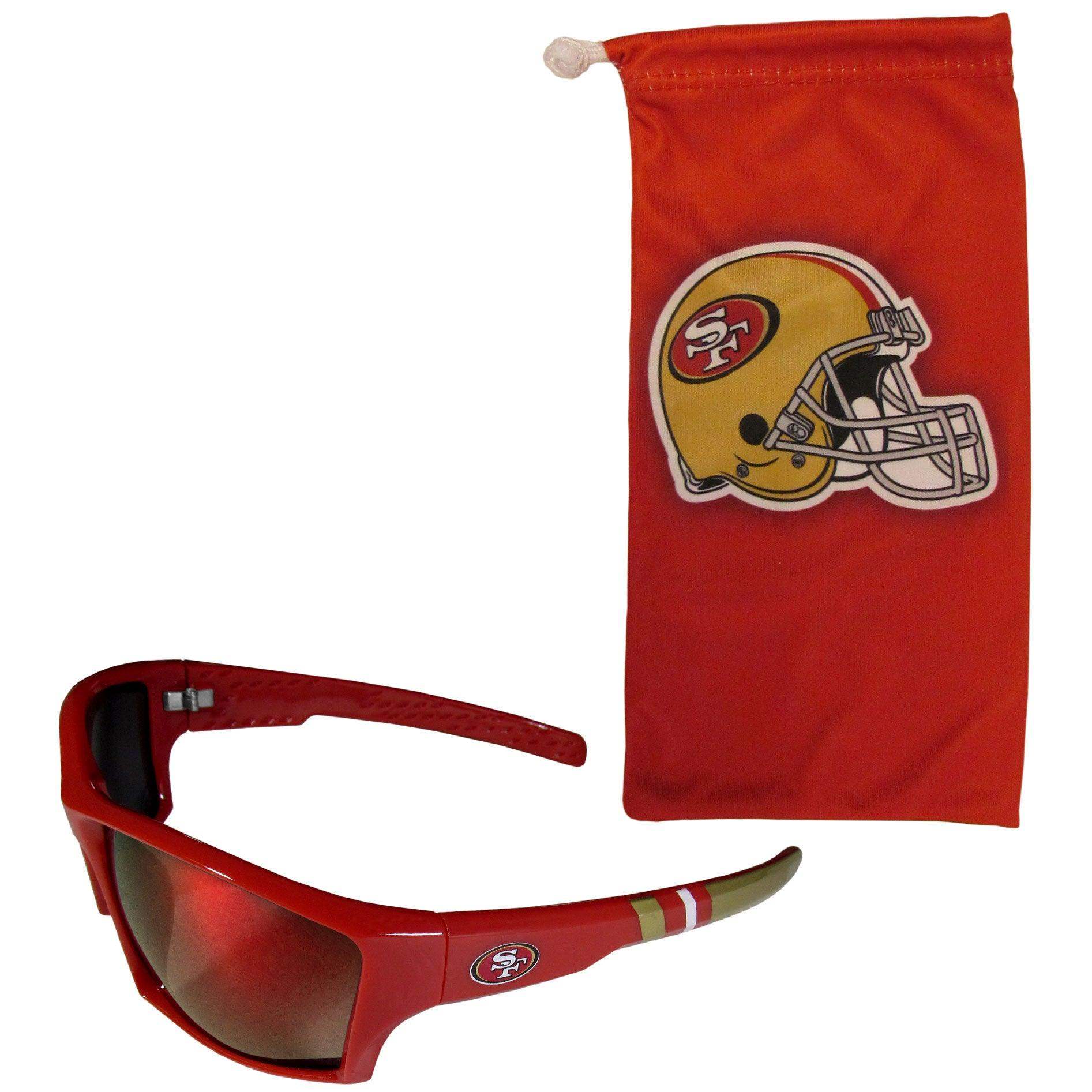 San Francisco 49ers Edge Wrap Sunglass and Bag Set - Siskiyou Buckle - Flyclothing LLC