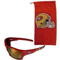 San Francisco 49ers Edge Wrap Sunglass and Bag Set - Flyclothing LLC