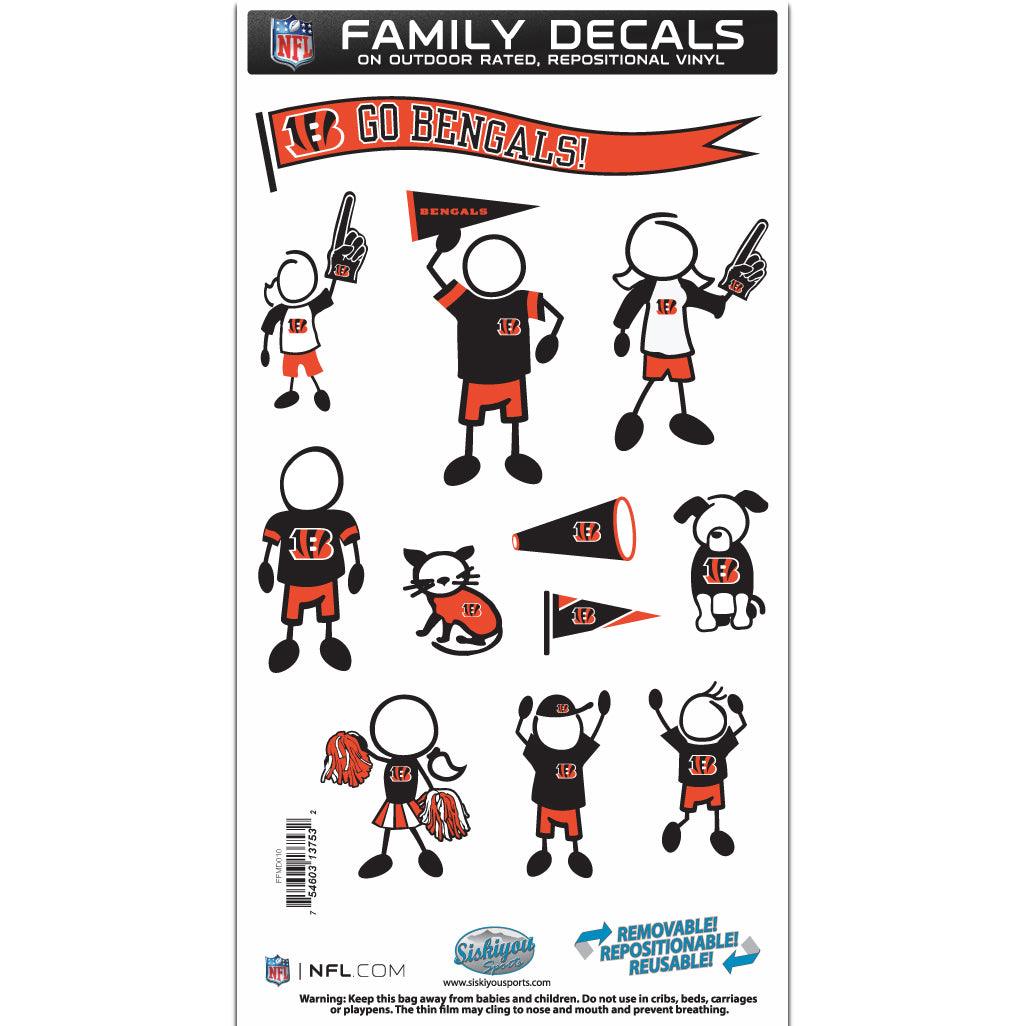 Cincinnati Bengals Family Decal Set Medium - Flyclothing LLC