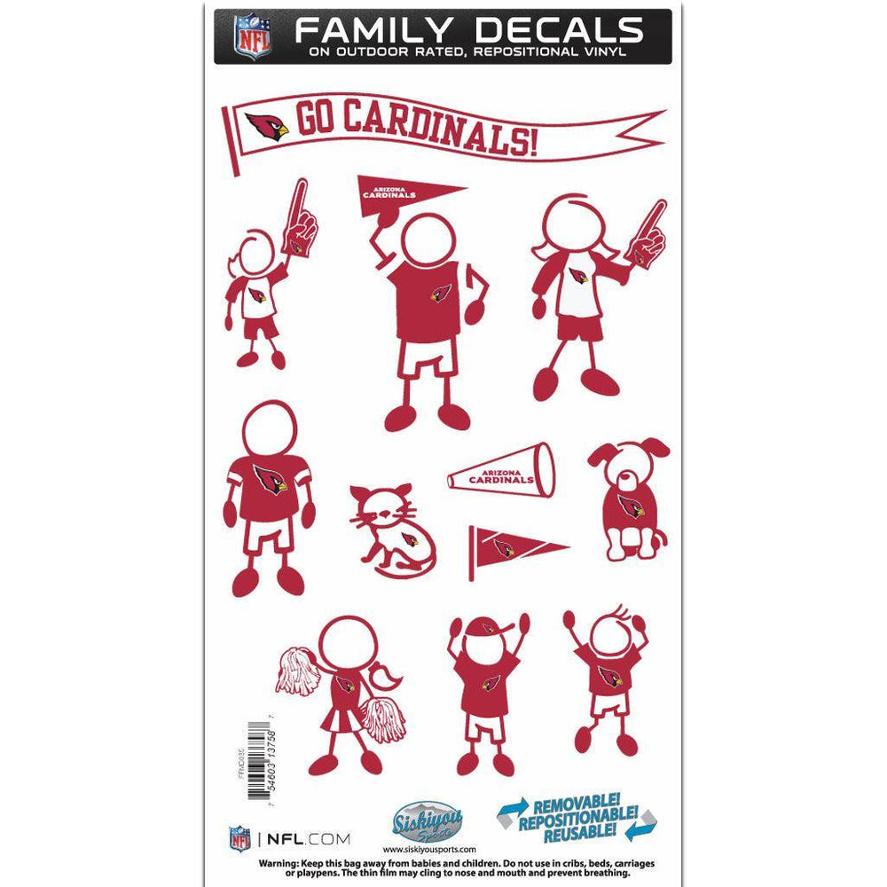 Arizona Cardinals Family Decal Set Medium - Siskiyou Buckle