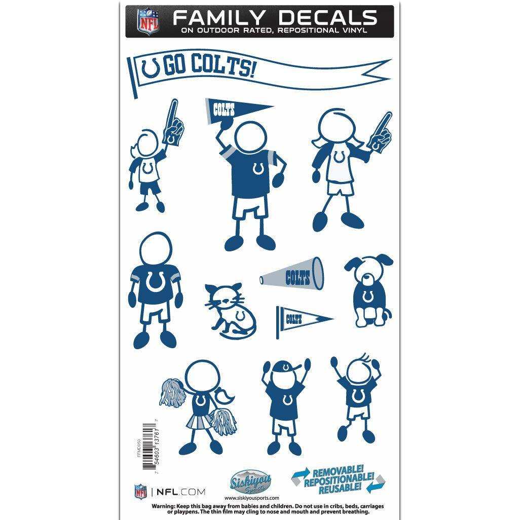 Indianapolis Colts Family Decal Set Medium - Siskiyou Buckle - Flyclothing LLC