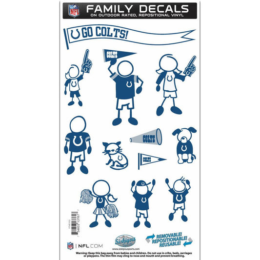 Indianapolis Colts Family Decal Set Medium - Flyclothing LLC