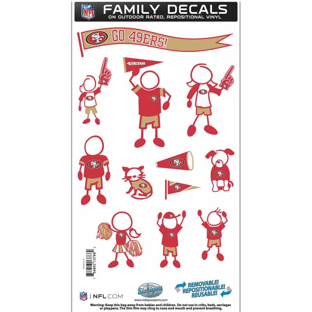San Francisco 49ers Family Decal Set Medium - Flyclothing LLC