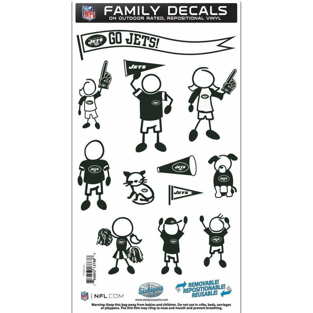 New York Jets Family Decal Set Medium - Siskiyou Buckle