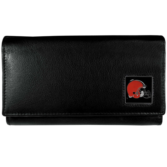 Cleveland Browns Leather Women's Wallet - Siskiyou Buckle