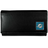 Miami Dolphins Leather Women's Wallet - Siskiyou Buckle